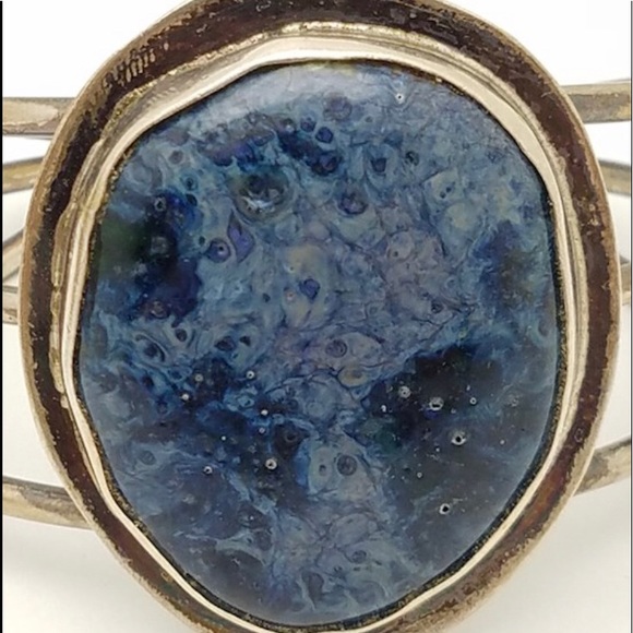 STERLING CUFF BRACELET- Signed JLK, small wrist - Picture 4 of 6